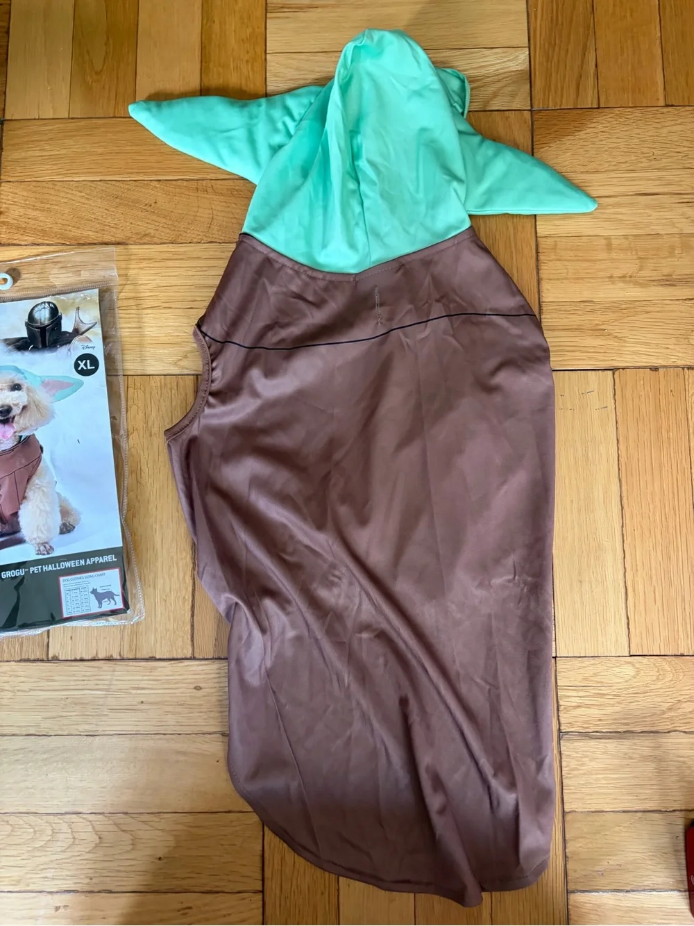 Disney Star Wars Grogu Pet Dog Costume - Green & Brown Sz XL Halloween Party